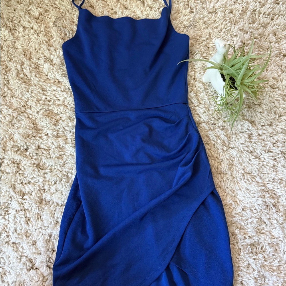 Emerald Sundae Cobalt Asymmetrical Dress - Picture 2 of 5